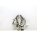 Figurine Idol Religious Hindu God Ganesha Lotus 925 Sterling Silver W 420